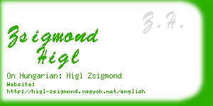 zsigmond higl business card